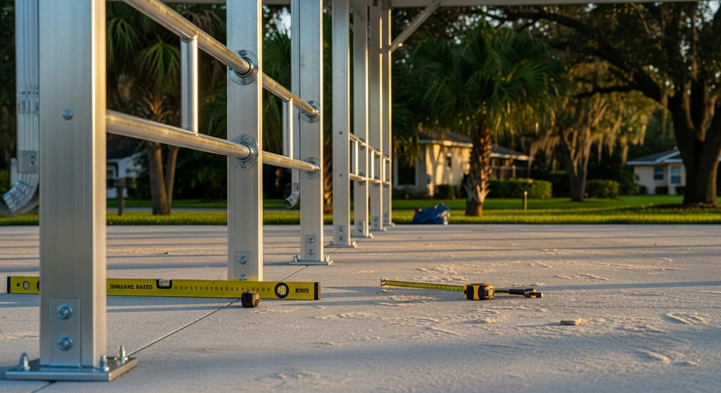 Carport and handrail structures