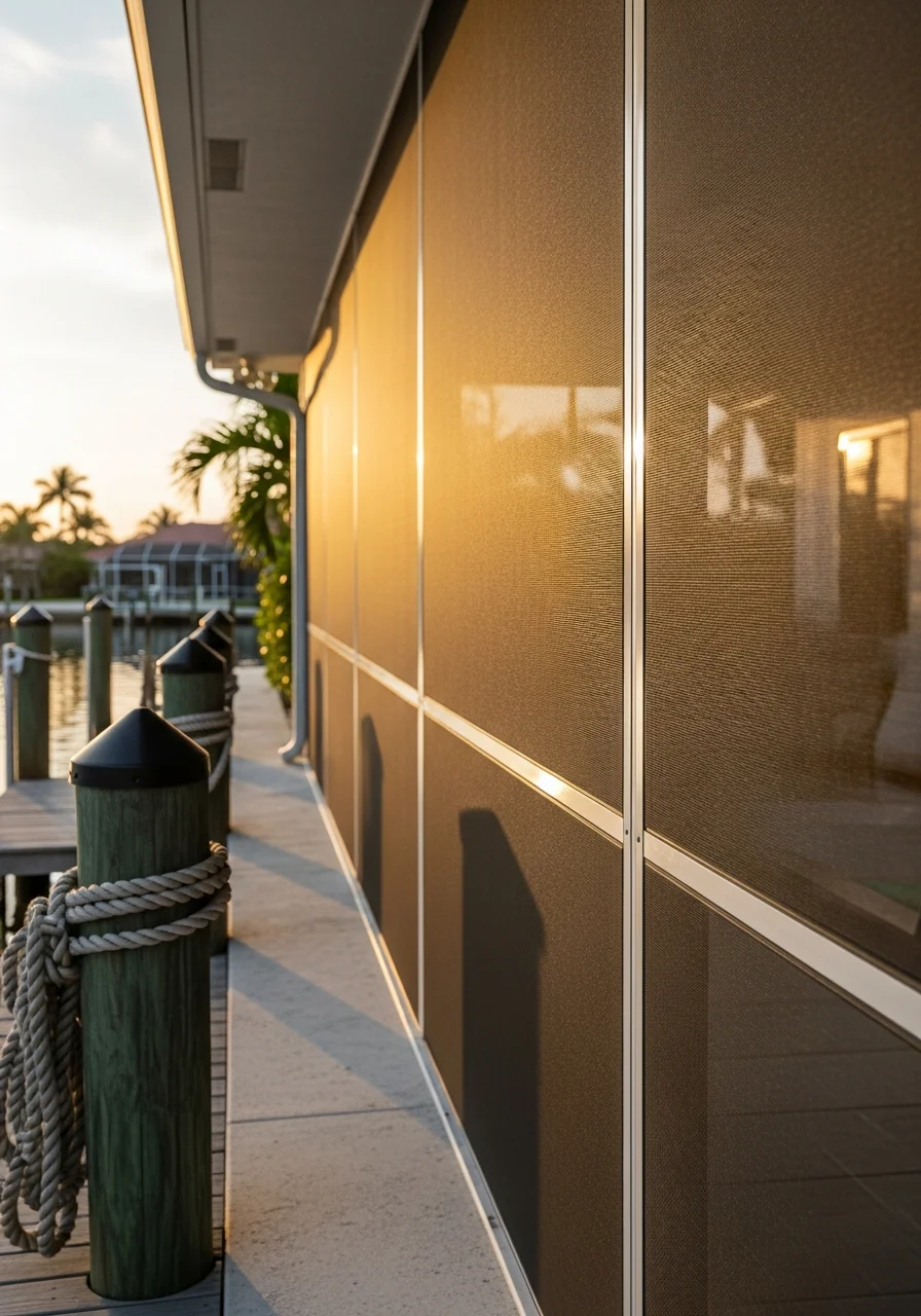 Marco Island waterfront property with Gulf views and professional landscaping, showing high-end coastal property standards.