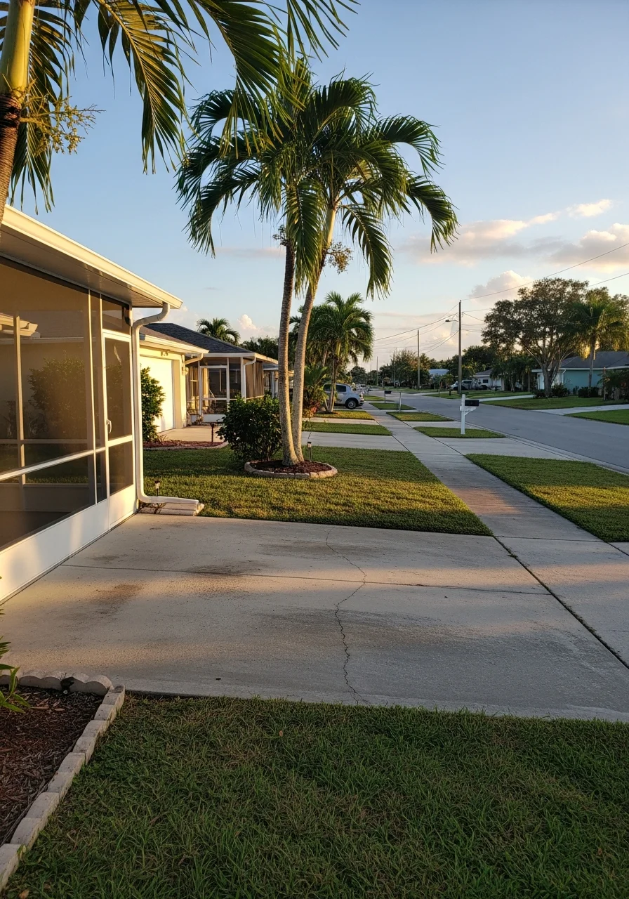 Diverse Southwest Florida neighborhood scene with mix of coastal and inland properties, representing the region's varied character.